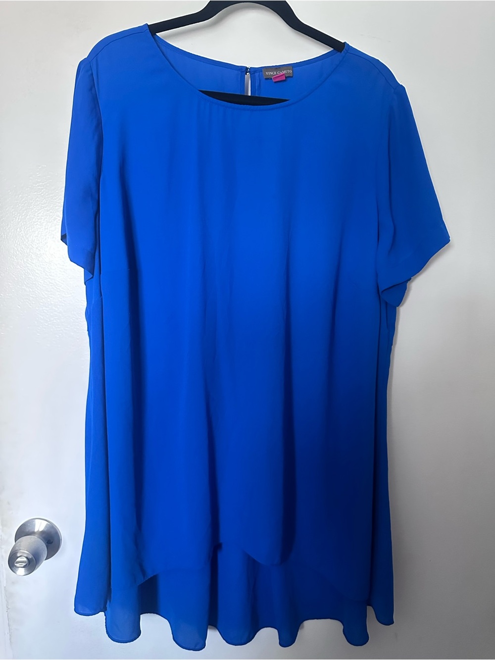 Vince Camuto Cobalt Blue Short Sleeve Tunic